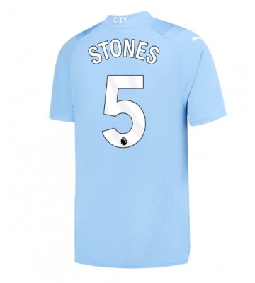 Manchester City John Stones #5 Primera Equipación 2023-24 Manga Corta